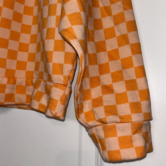 GAP Women’s Cropped Slouchy Checkered Sweatshirt  Size M - Picture 4 of 5